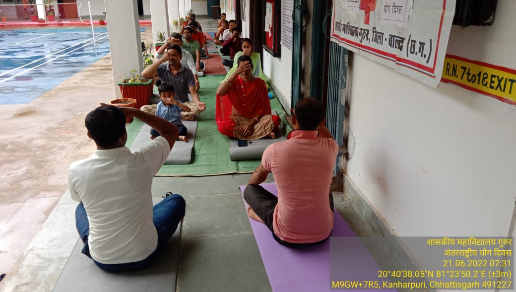 International Yoga Day 21 Jun 2022 - Photo Govt. college Gurur