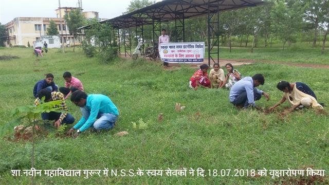 Plantation By N.S.S. - Photo Govt. college Gurur