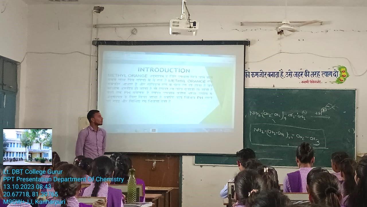 Student PPT Presentation (Chemistry) - Photo Govt. college Gurur
