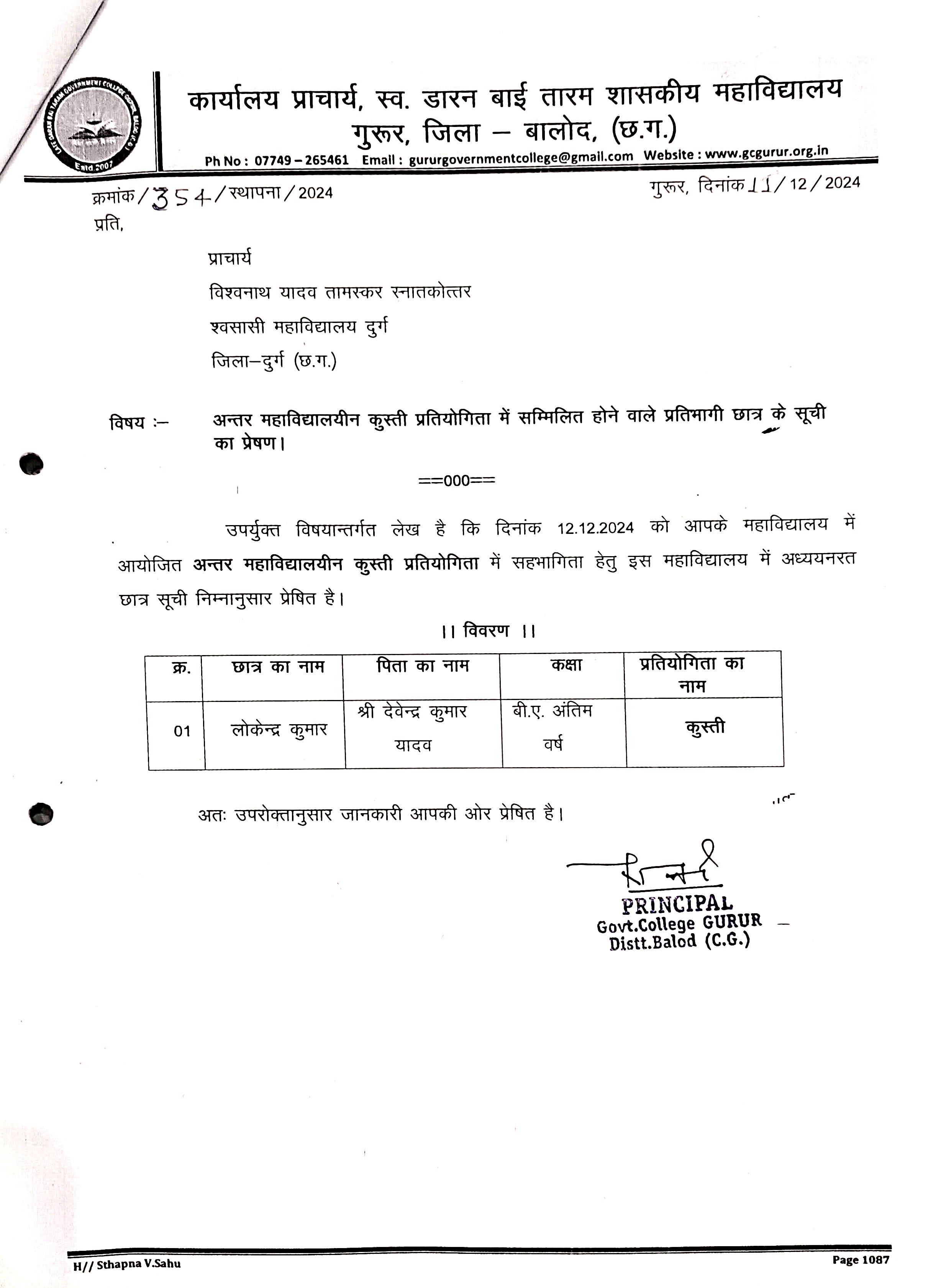 Photo- Govet college Gurur