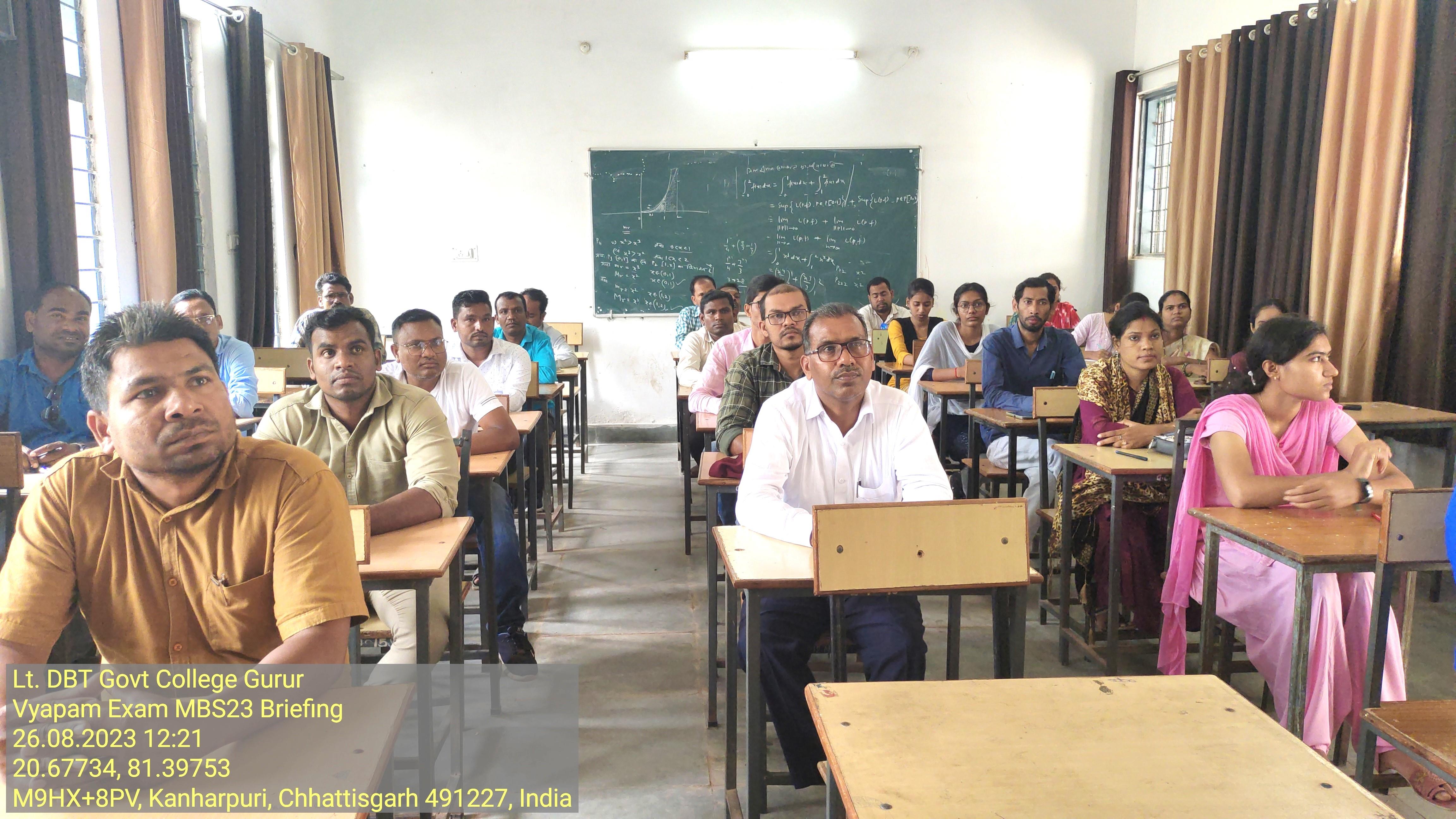 CGVYAPAM MBS-23 Briefing  - Photo Govt. college Gurur