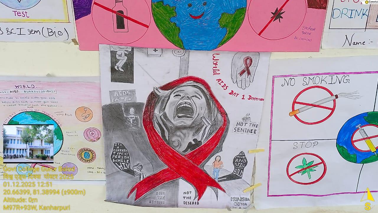 AIDS Awareness Program 2025 - Photo Govt. college Gurur