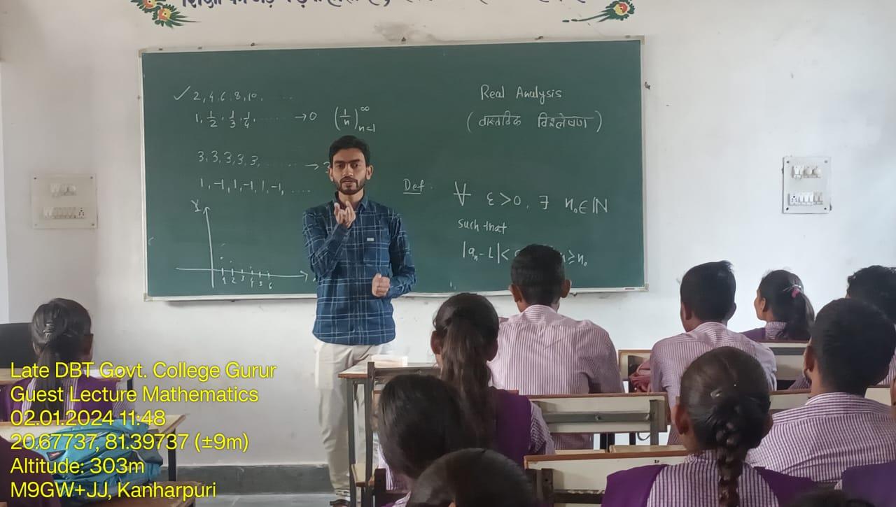 Guest Lecture - Mathematics - Photo Govt. college Gurur