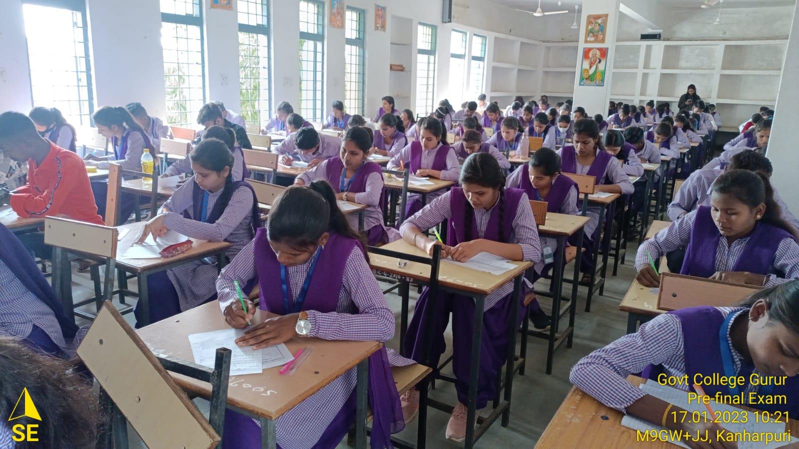 Pre-Final Examination 2023 - Photo Govt. college Gurur